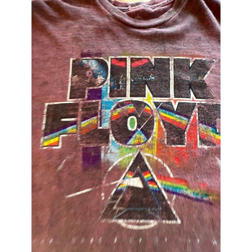 VINTAGE Mens T-Shirt Pink Floyd Dark Side Of The Moon Graphic North America Tour - Picture 8 of 14